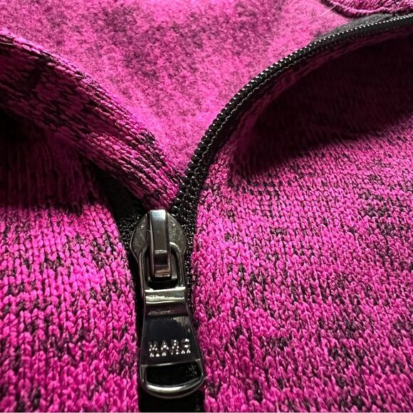 Marc New York Fuchsia Purple Black Heathered Full Zip Up Jacket Women's size M - Picture 4 of 8